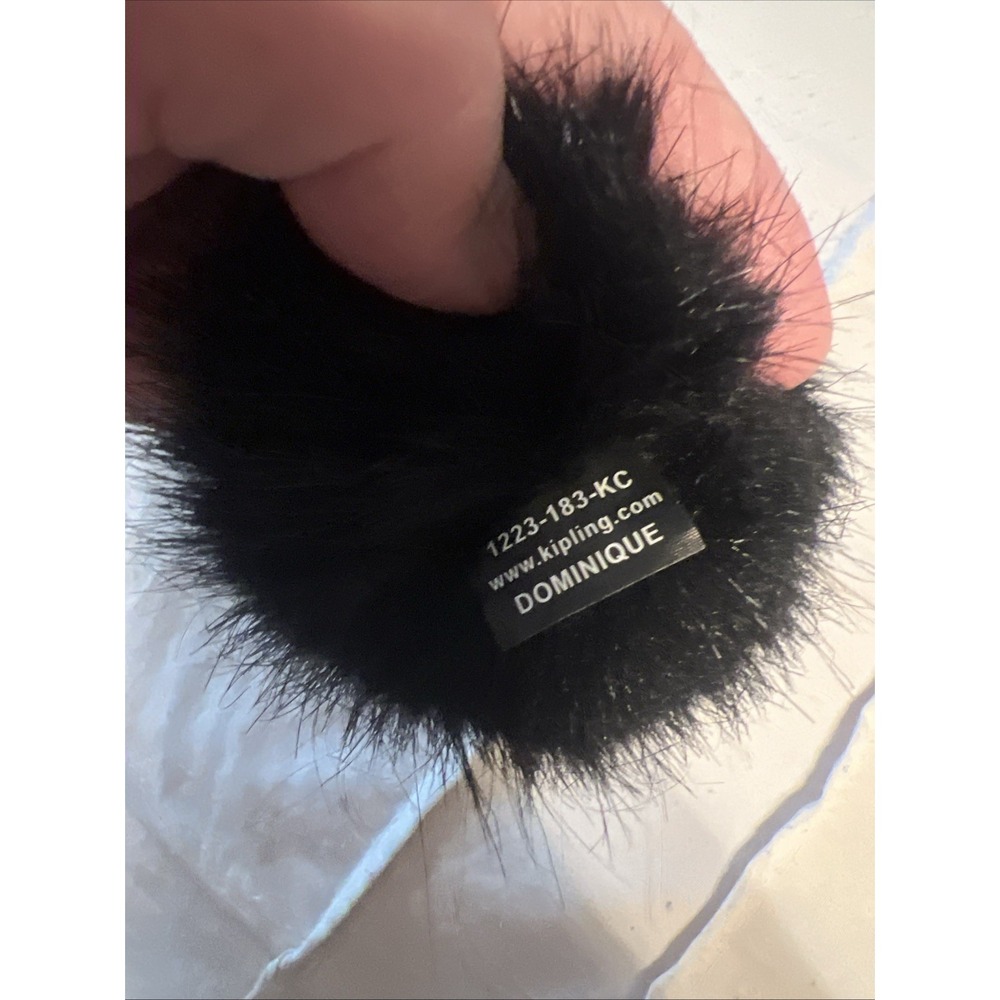 Kipling Keychain POMPOM MONKEY True Black Bag Charm Key Ring - Picture 3 of 3